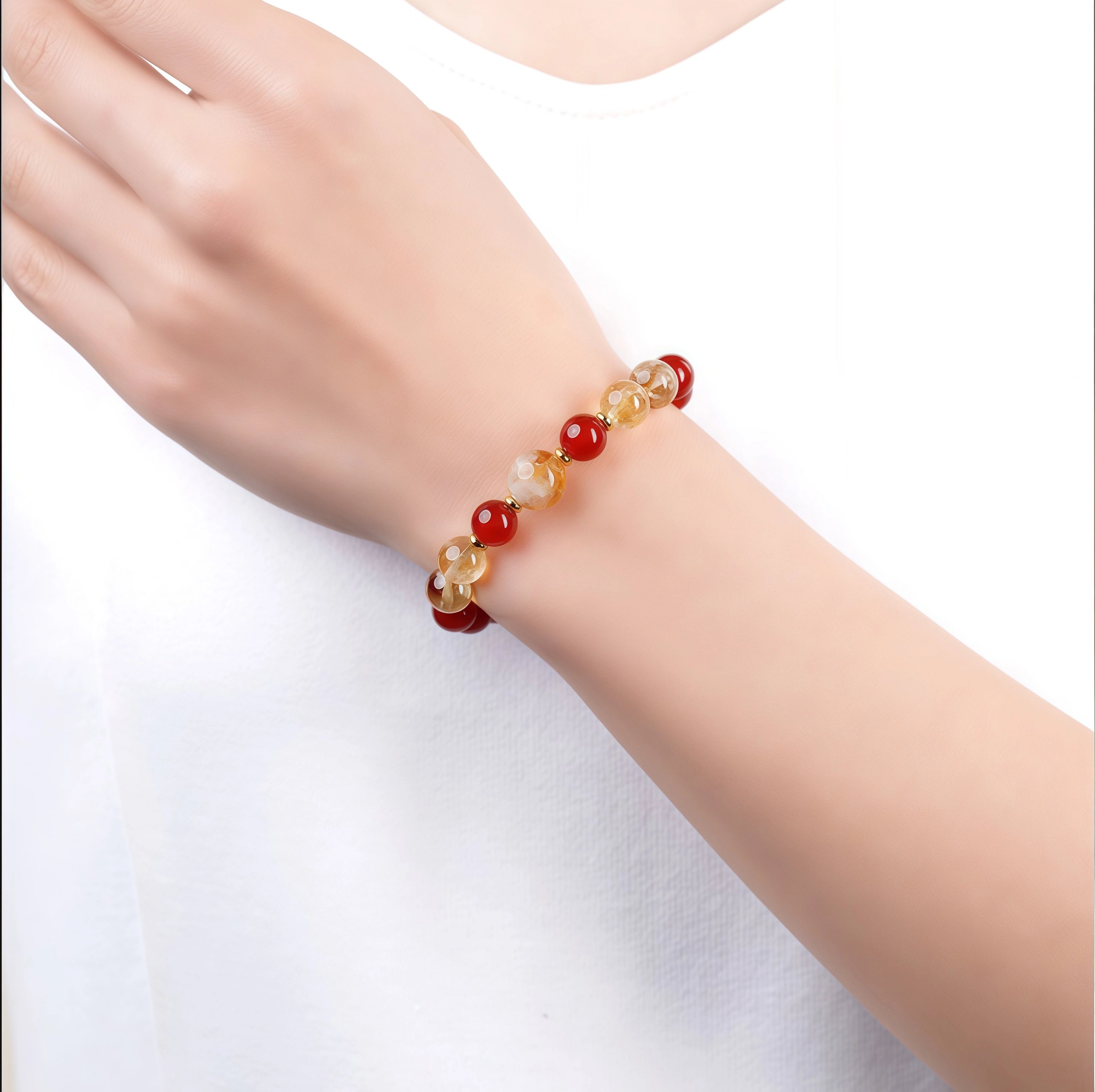 Mars Ignition - Red Agate & Yellow Tourmaline Energy Bracelet