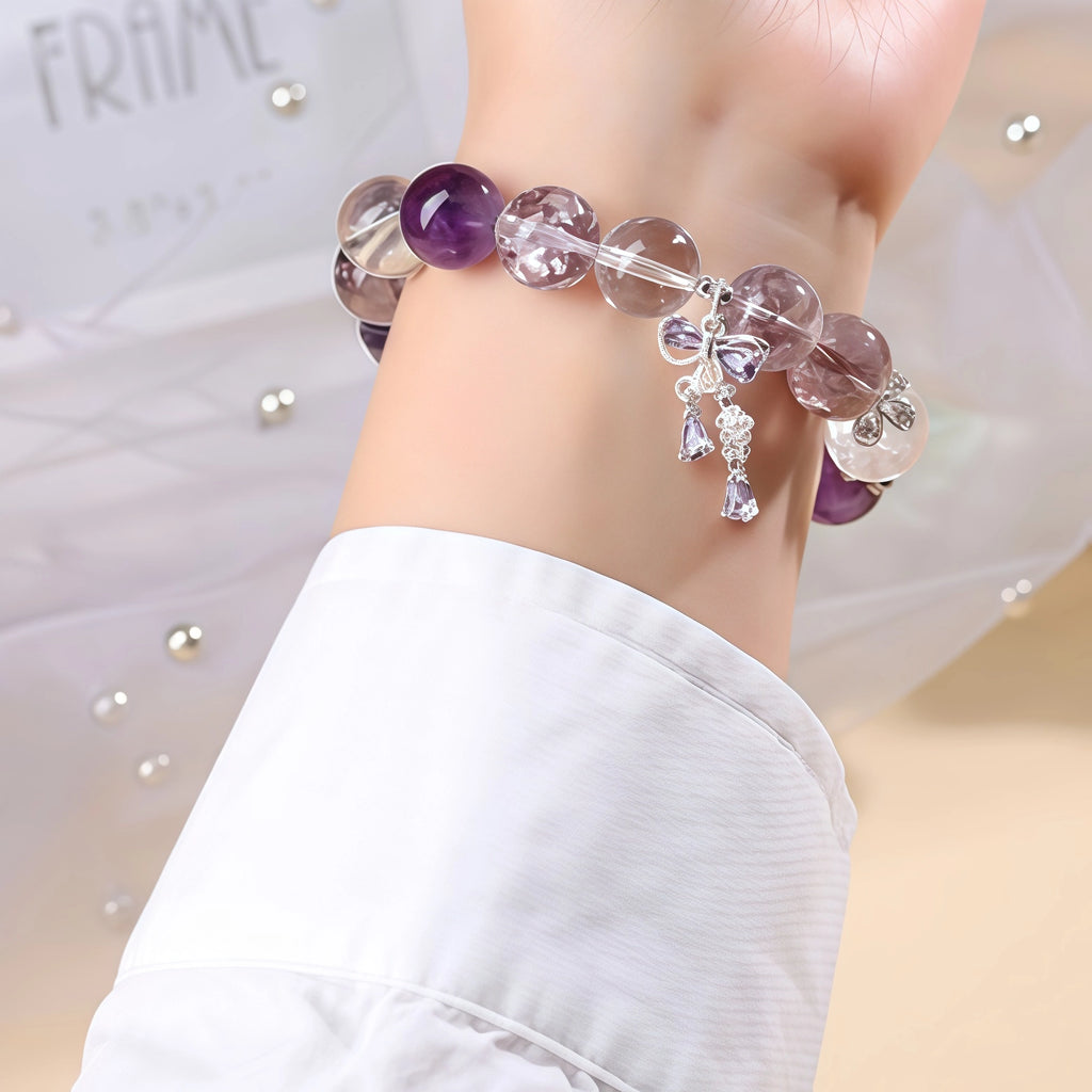 Neptune's Union - Amethyst & Purple Phantom Soulmate Bracelet