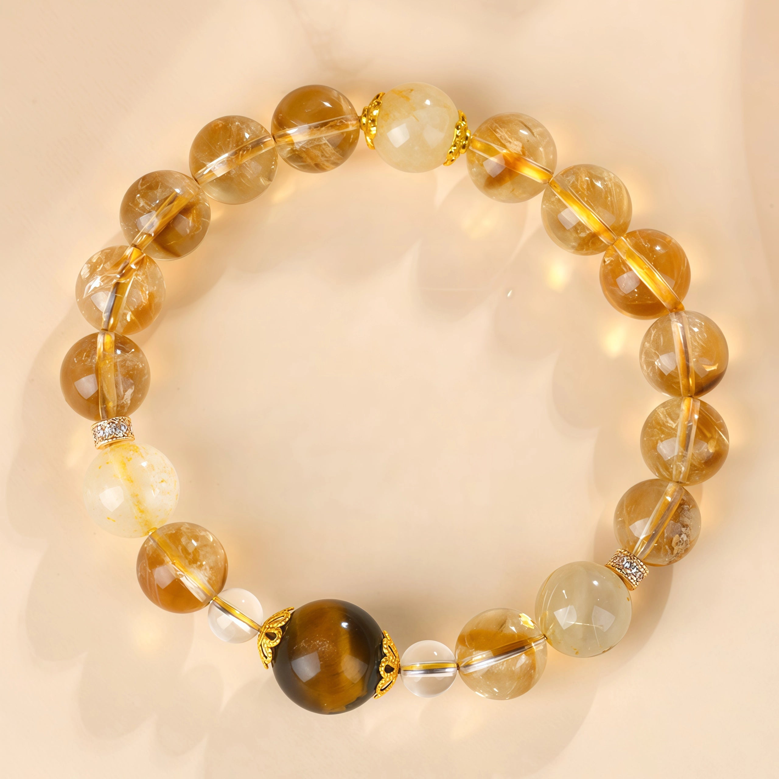 Solar Radiance - Yellow Tourmaline & Tiger's Eye Wealth Bracelet