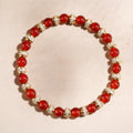 The Crimson Empress - Red Agate & Pave Crystal Vitality Bracelet