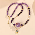 Neptune's Whisper - Amethyst & Pearl Intuition Necklace