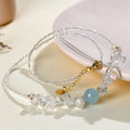 The Clarity Spark - Clear Quartz & Aquamarine Raw Necklace