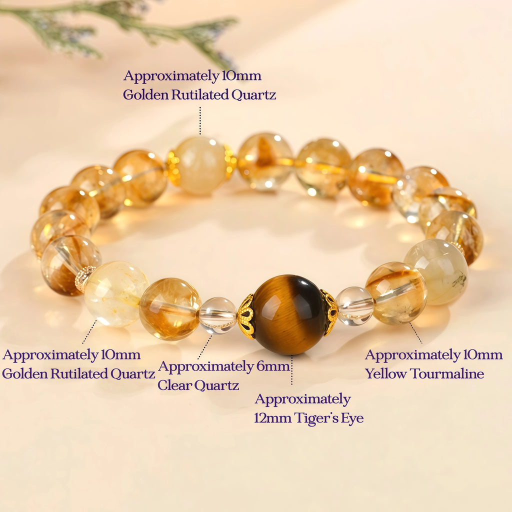 Solar Radiance - Yellow Tourmaline & Tiger's Eye Wealth Bracelet