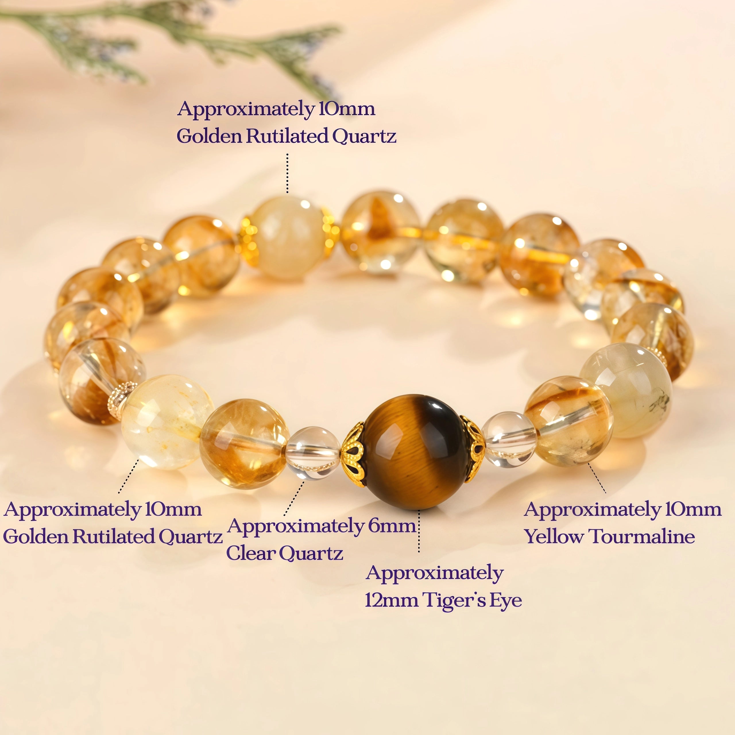 Solar Radiance - Yellow Tourmaline & Tiger's Eye Wealth Bracelet