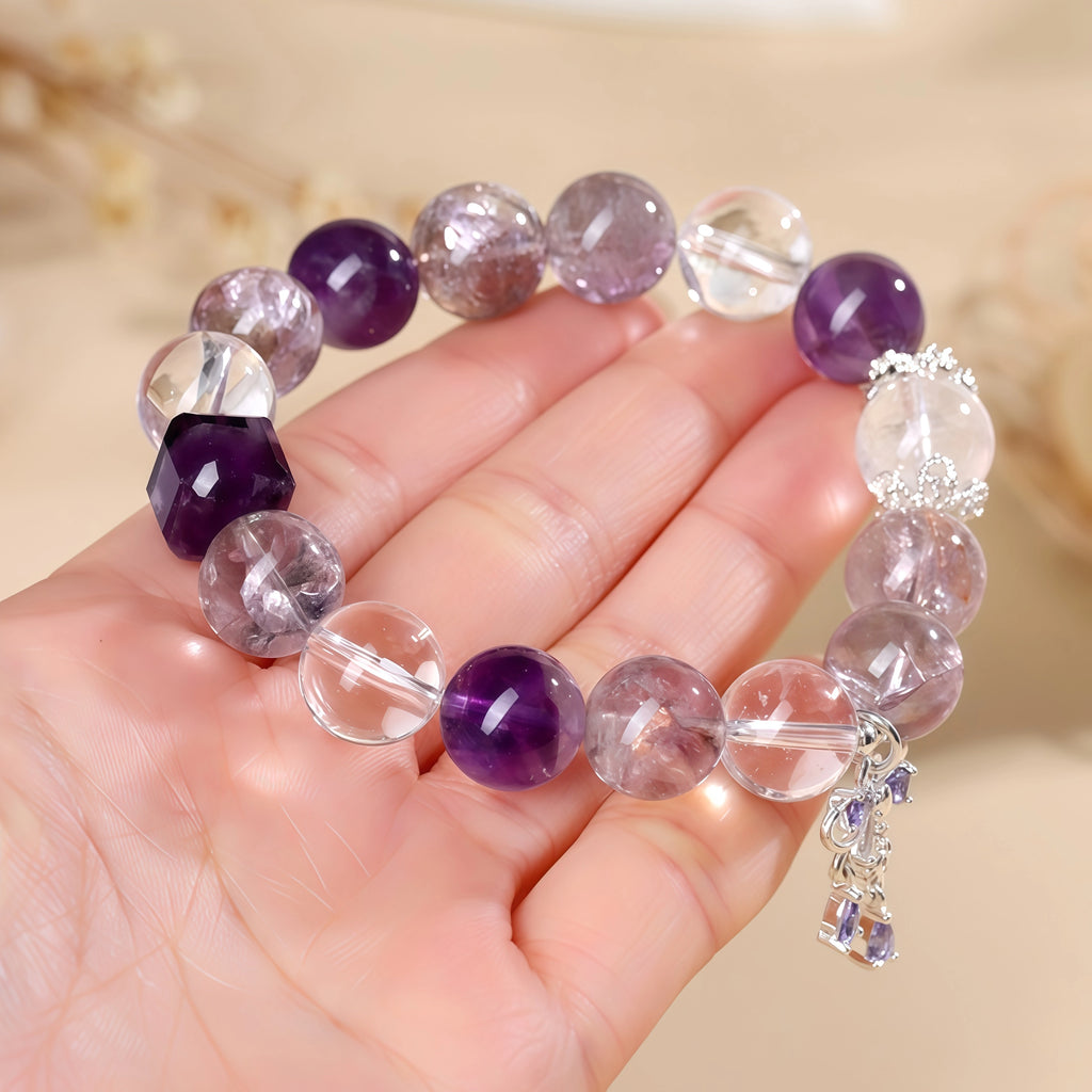 Neptune's Union - Amethyst & Purple Phantom Soulmate Bracelet