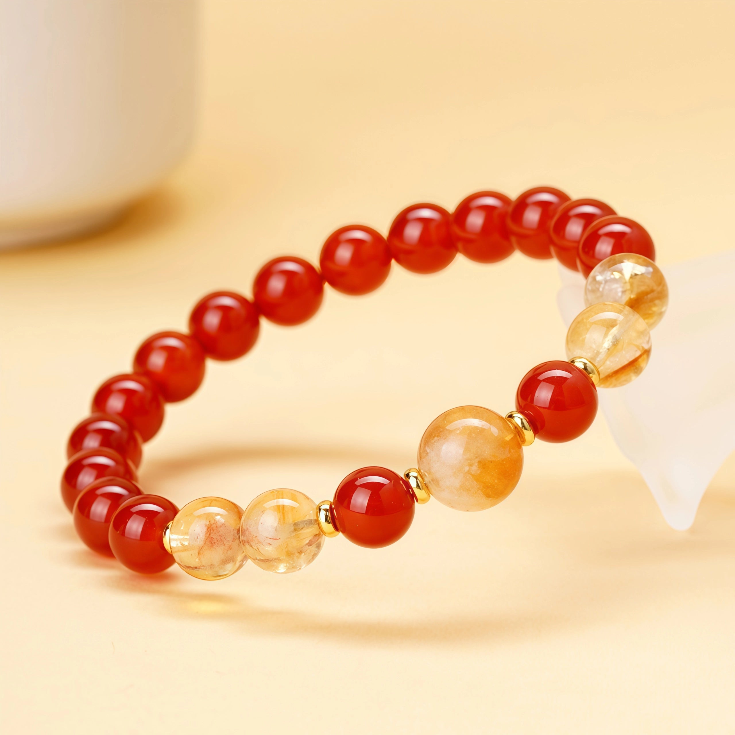 Mars Ignition - Red Agate & Yellow Tourmaline Energy Bracelet