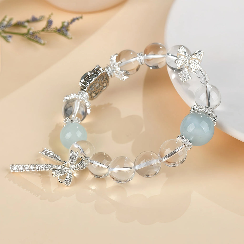Pandora's Hope - Clear Quartz & Aquamarine Magic Box Bracelet