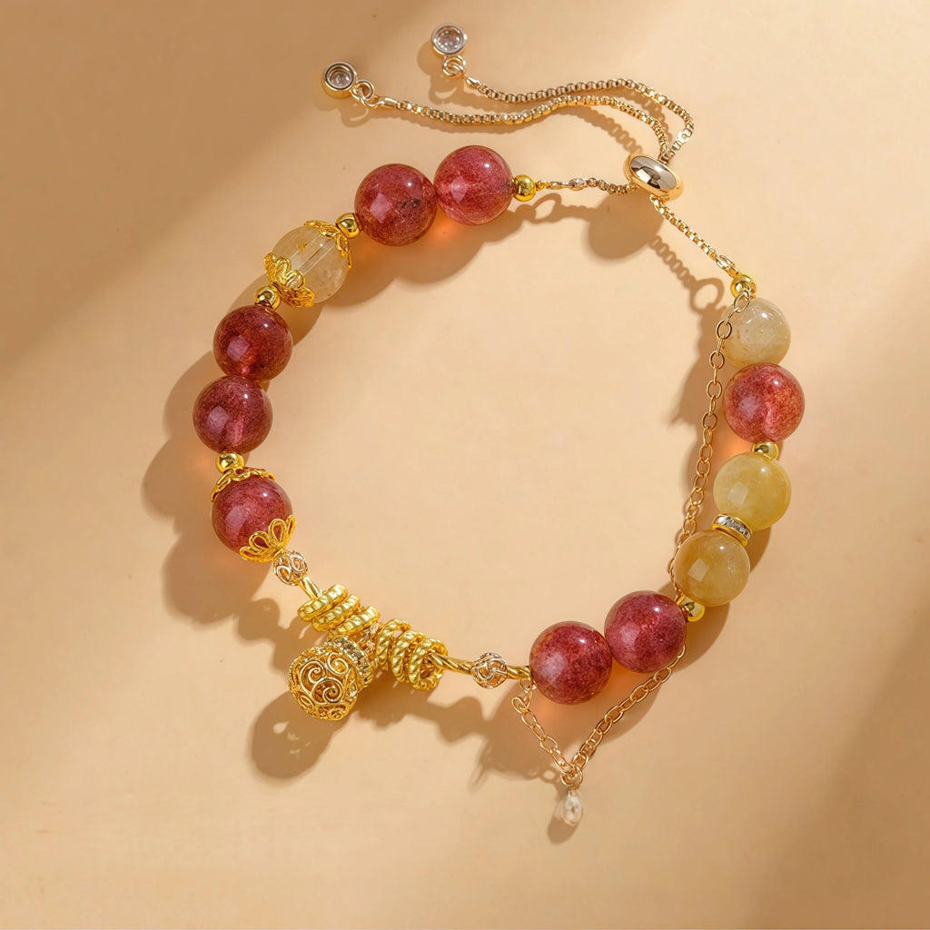 Leo – Radiance Within Strawberry Quartz Bracelet