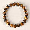 The Prism of Power - Faceted Tiger's Eye & Obsidian Shield Bracelet